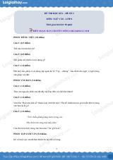 Đề số 2 - Đề kiểm tra học kì 1 (Đề thi học kì 1) - Ngữ văn 8
